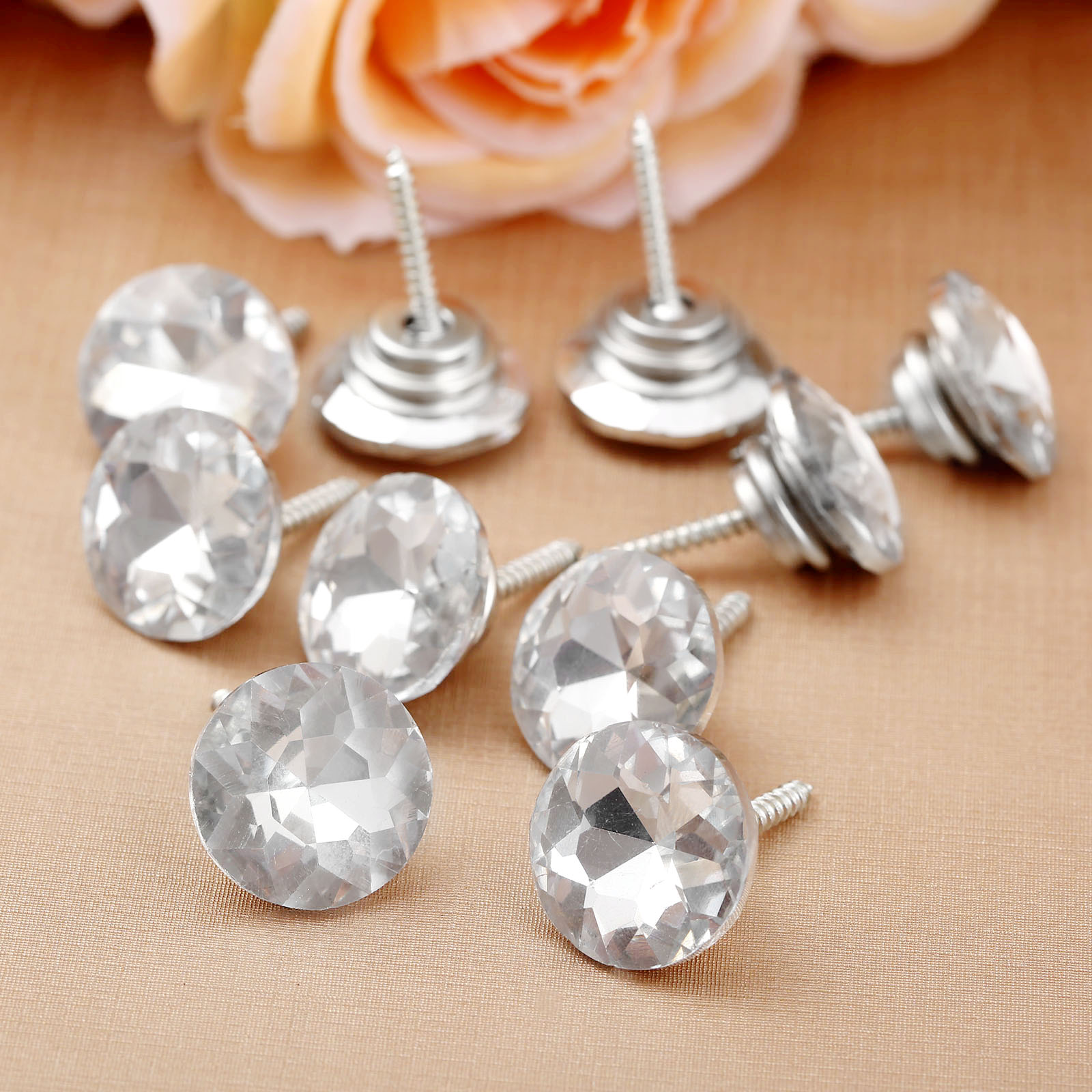 Button Hole Cutter - 10pcs 20mm Studs Shiny Pattern Diamond