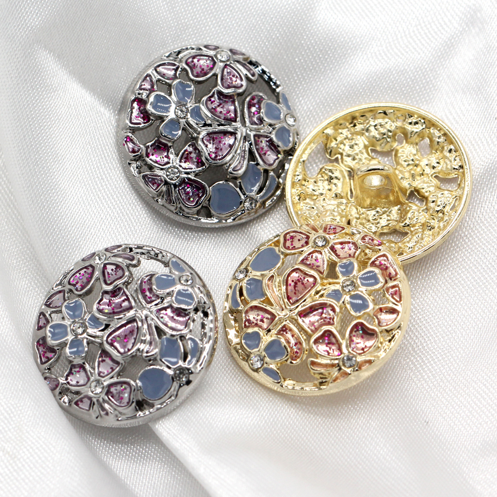 Button Hole Cutter - HENGC 6Pcs 18/20/23mm Hollow Flower Metal