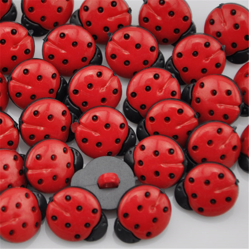 50/100Pcs Red ladybug DIY Kid' - Button Hole Cutter ulasan dan harga