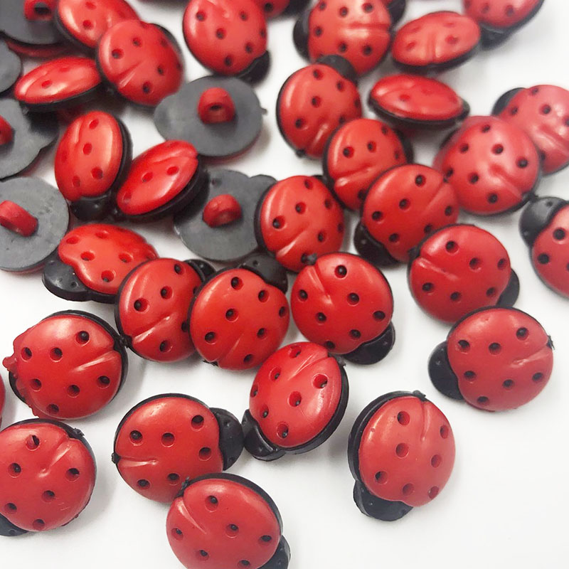 50/100Pcs Red ladybug DIY Kid' - Button Hole Cutter ulasan dan harga