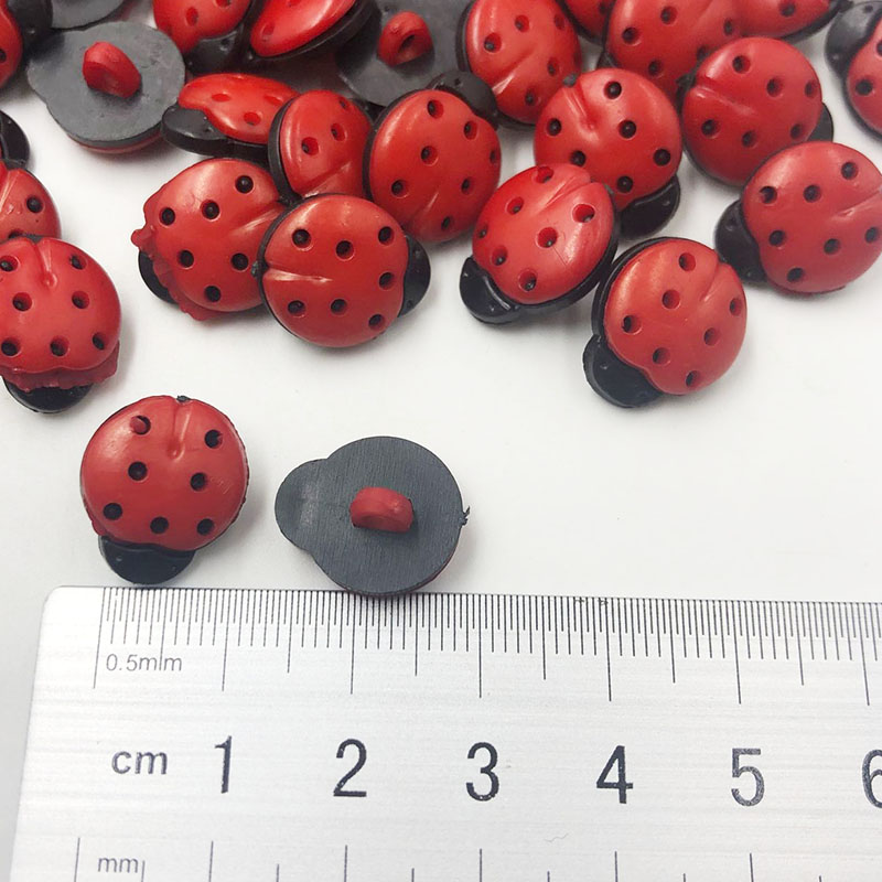 50/100Pcs Red ladybug DIY Kid' - Button Hole Cutter ulasan dan harga
