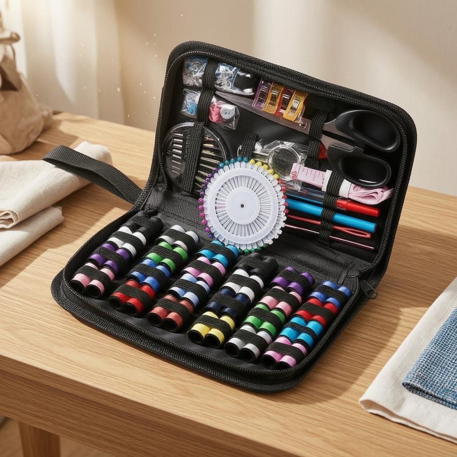 Sewing Kit Case Compartments P - Sewing Thread In Textile ulasan dan harga