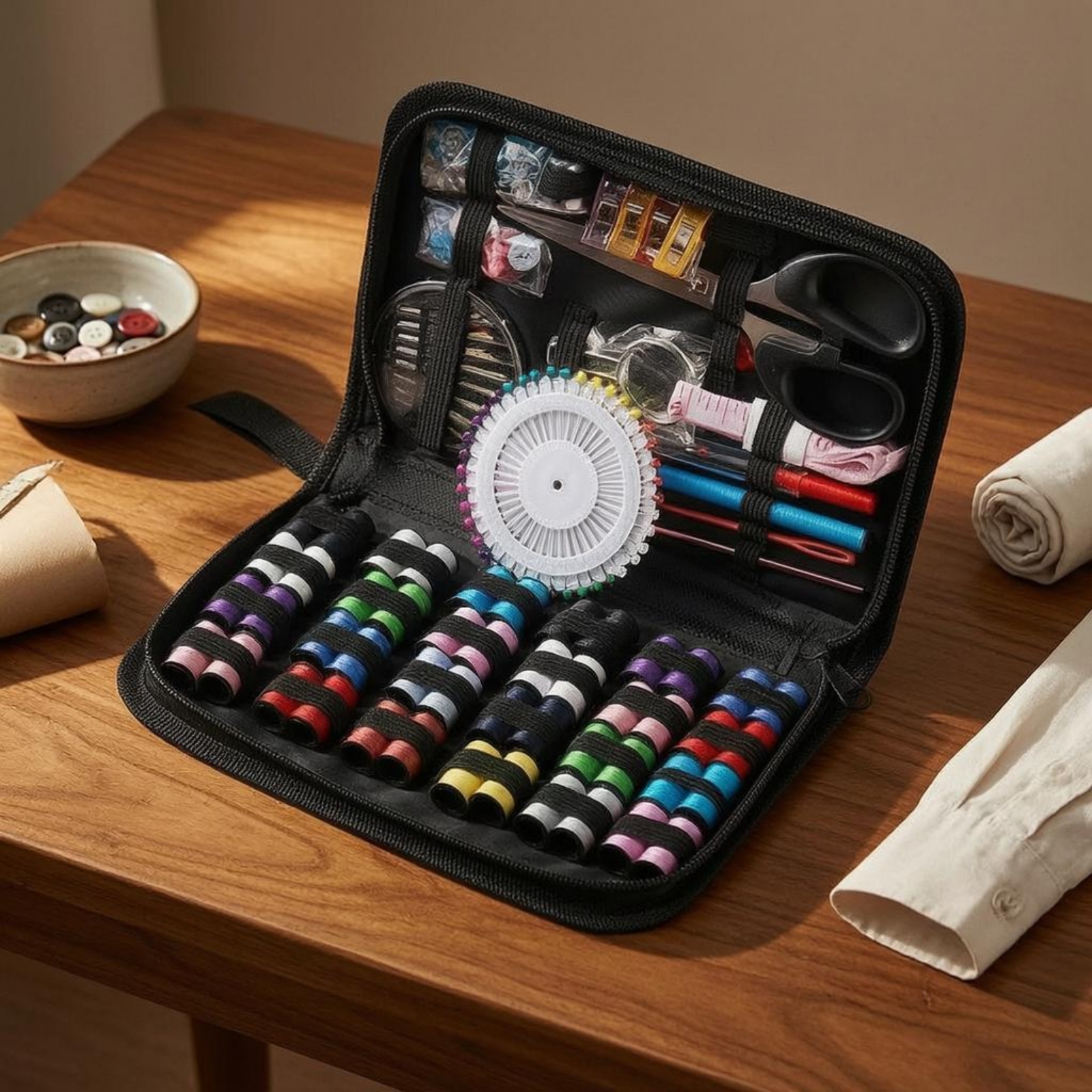 Sewing Kit Case Compartments P - Sewing Thread In Textile ulasan dan harga