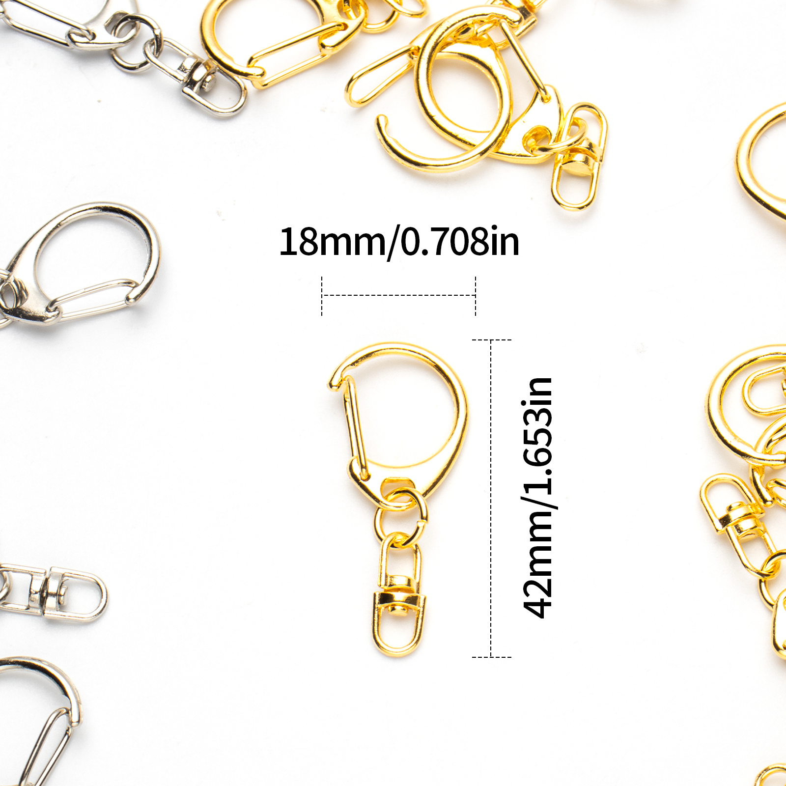 5pcs D Snap Hook Keychain Ring - Sewing Necessities ulasan dan harga
