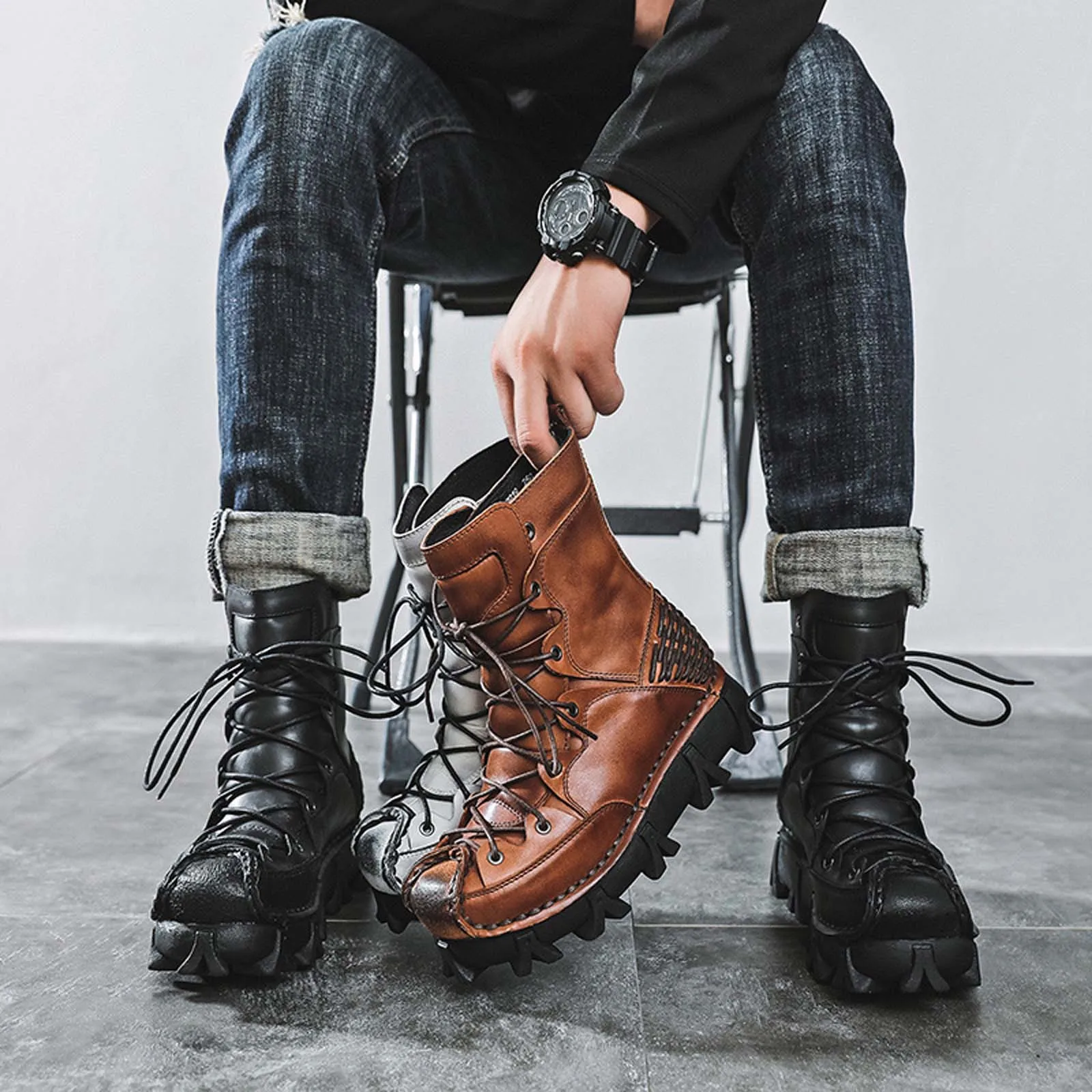 Fashion Genuine Leather Motorc - Sewing Necessities ulasan dan harga