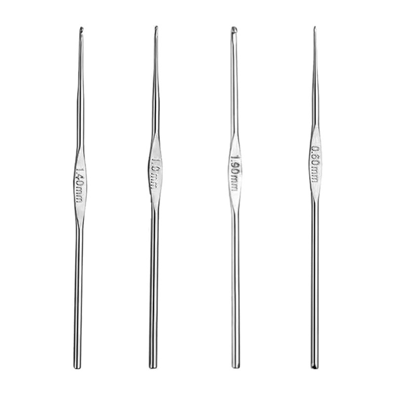 4 Pcs Stainless Steel Crochet  - Textile Sewing Kit ulasan dan harga