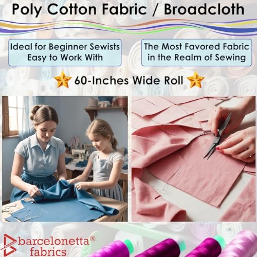 Poly Cotton Fabric for Sewing  - Sewing Cotton ulasan dan harga