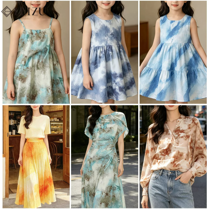 30D Tie Dye Chiffon Fabric Ink - Sewing Tie Dye ulasan dan harga