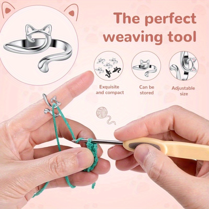 2pcs Adjustable Knitting Croch - Sewing Thimble Metal ulasan dan harga