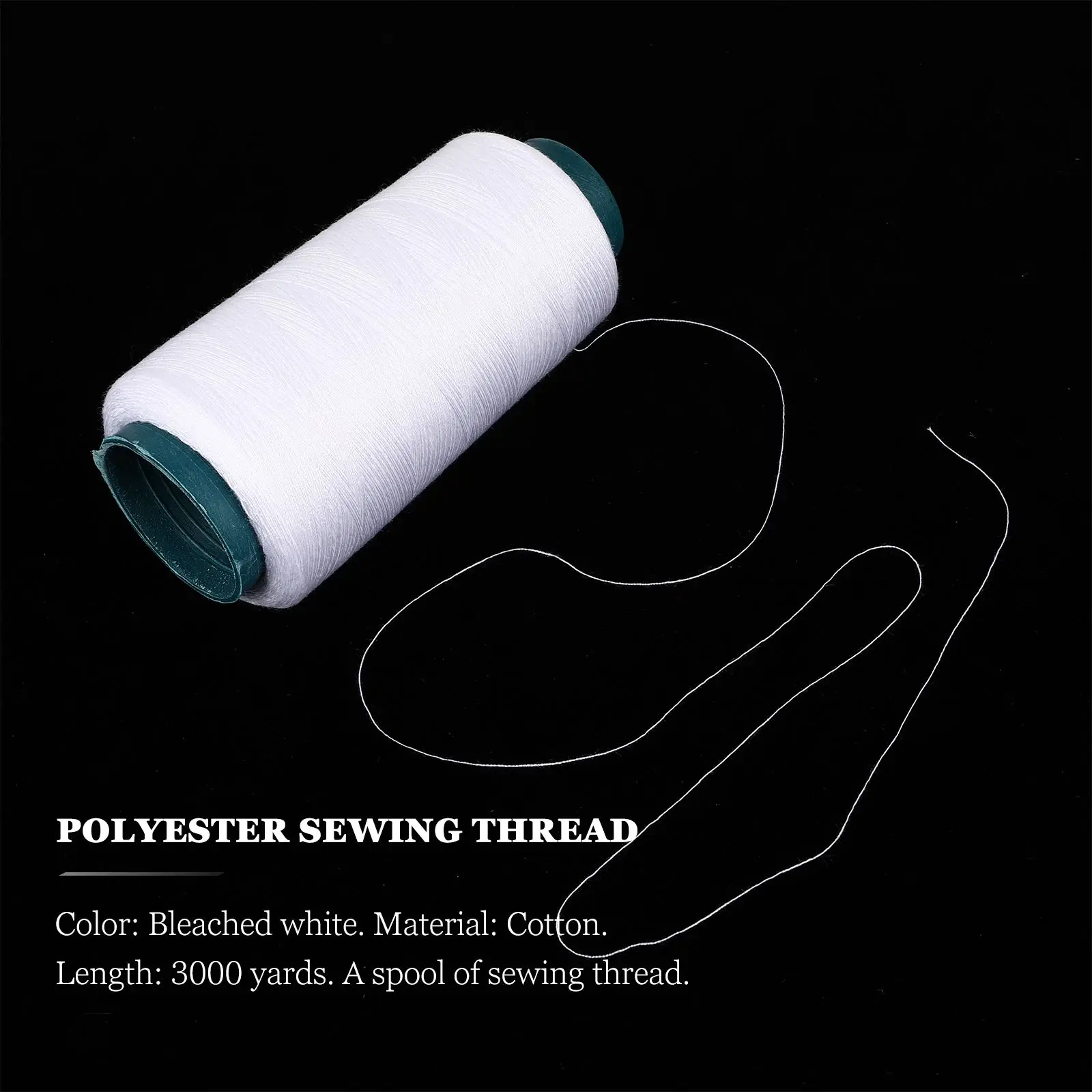 3000 Yards,2pcs,Bleached White - Sewing Thread In Textile ulasan dan harga
