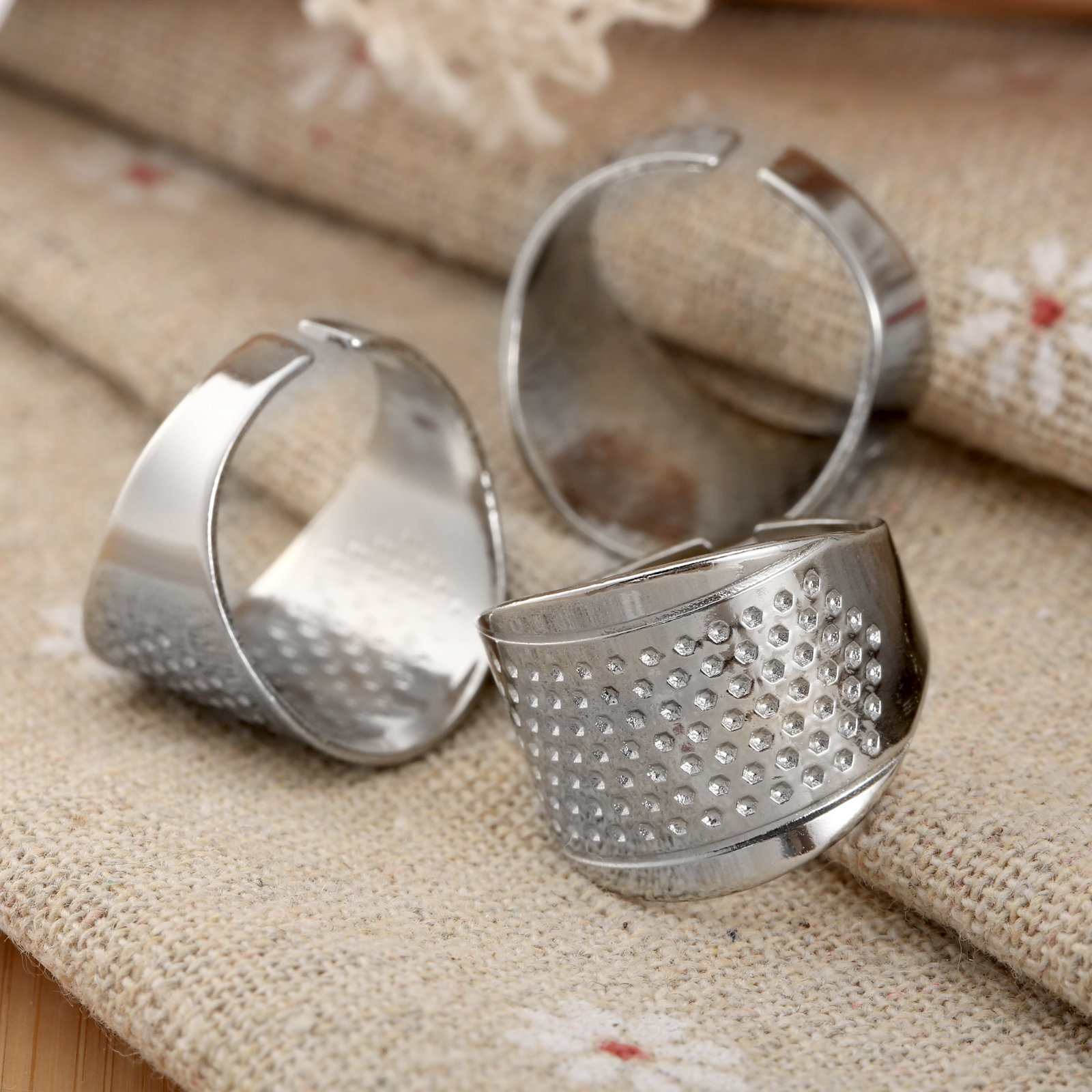 3Pcs/lot Sewing Thimbles Ring  - Sewing Thimble Metal ulasan dan harga