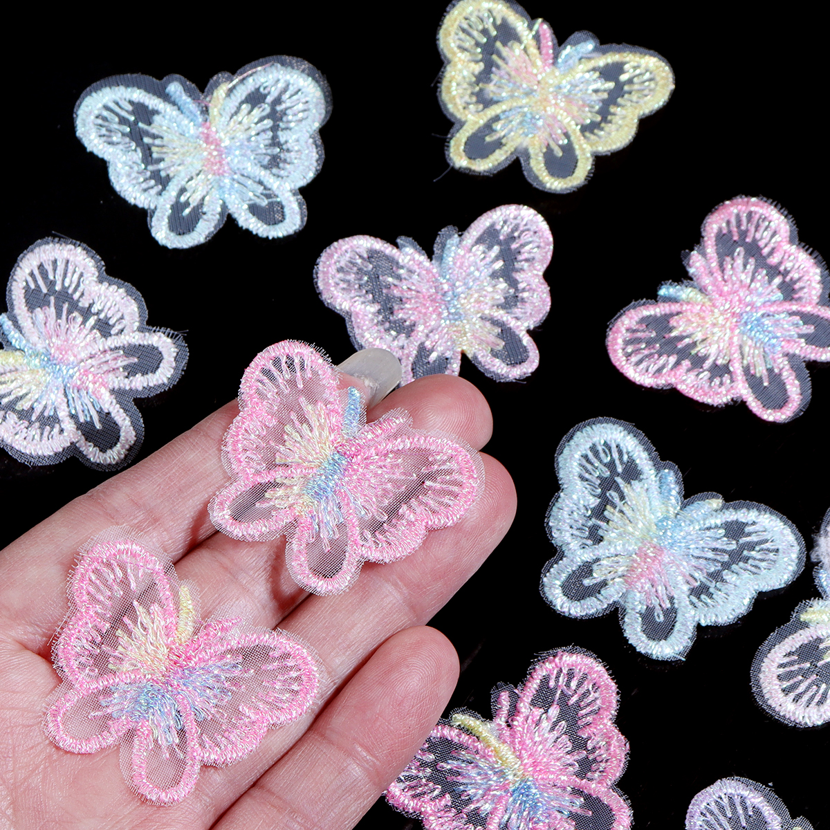 20Pcs 3X4CM Butterfly Cloth Pa - Sewing Necessities ulasan dan harga