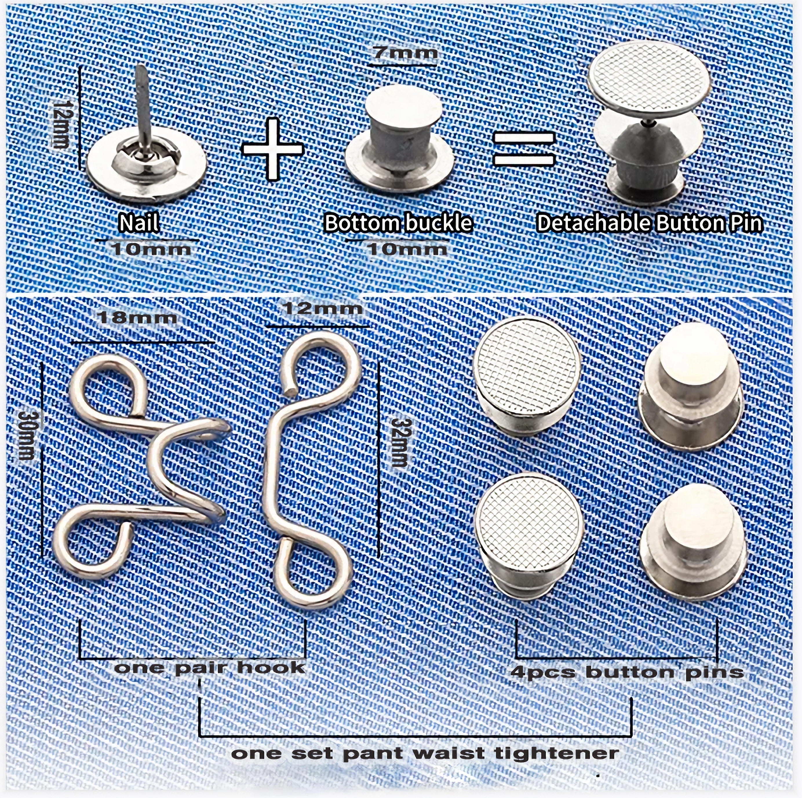 1/4Set Nail-free Metal Jeans B - Button Hole Cutter ulasan dan harga