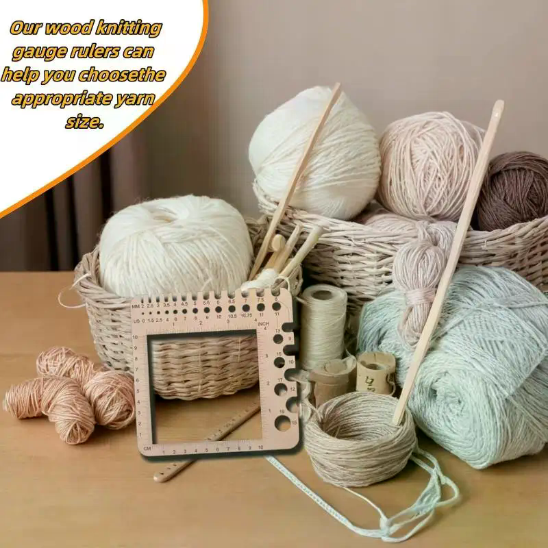 Wood Knitting Needle Gauge Squ - Sewing Lab ulasan dan harga