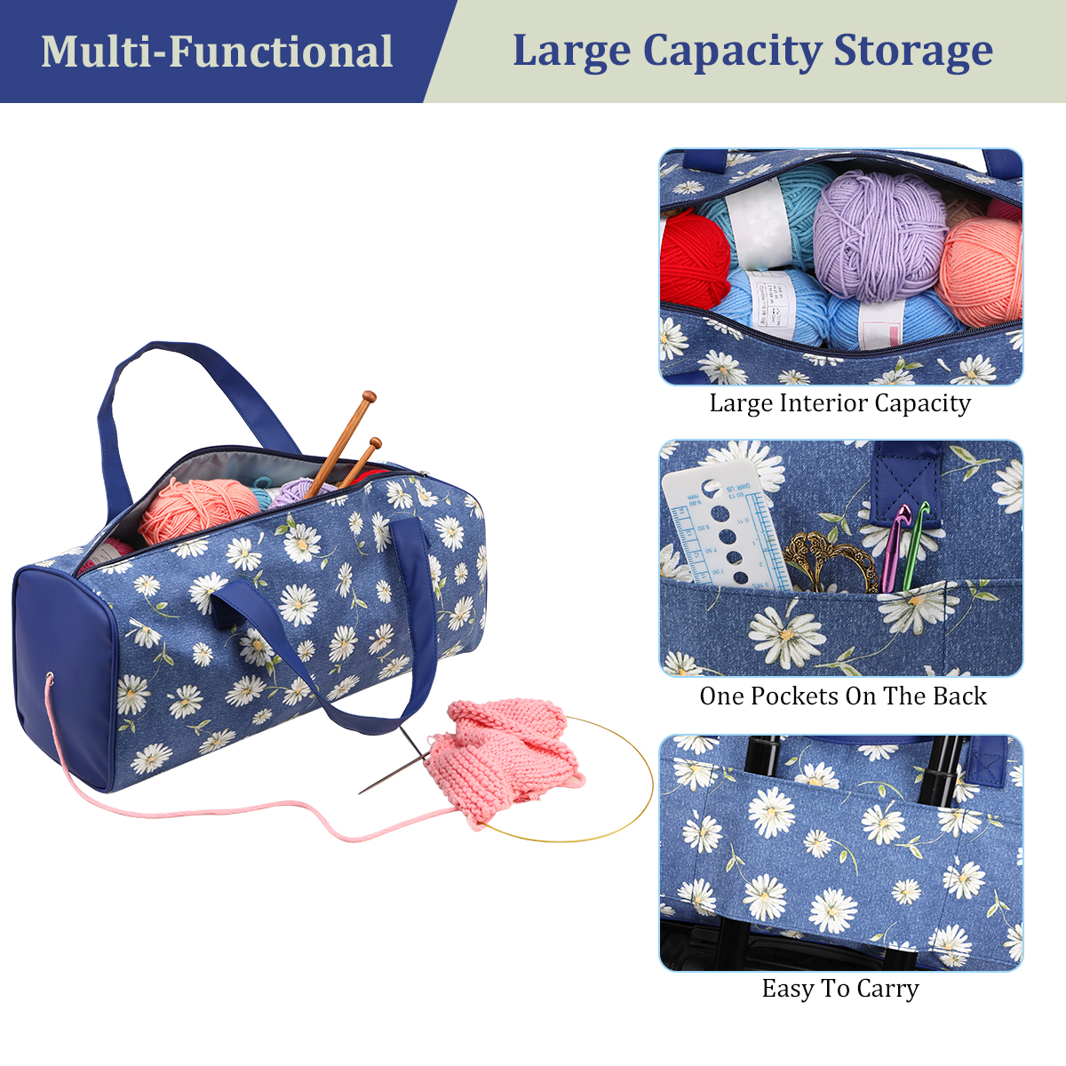 Portable Yarn Crochet Hooks St - Textile Sewing Kit ulasan dan harga
