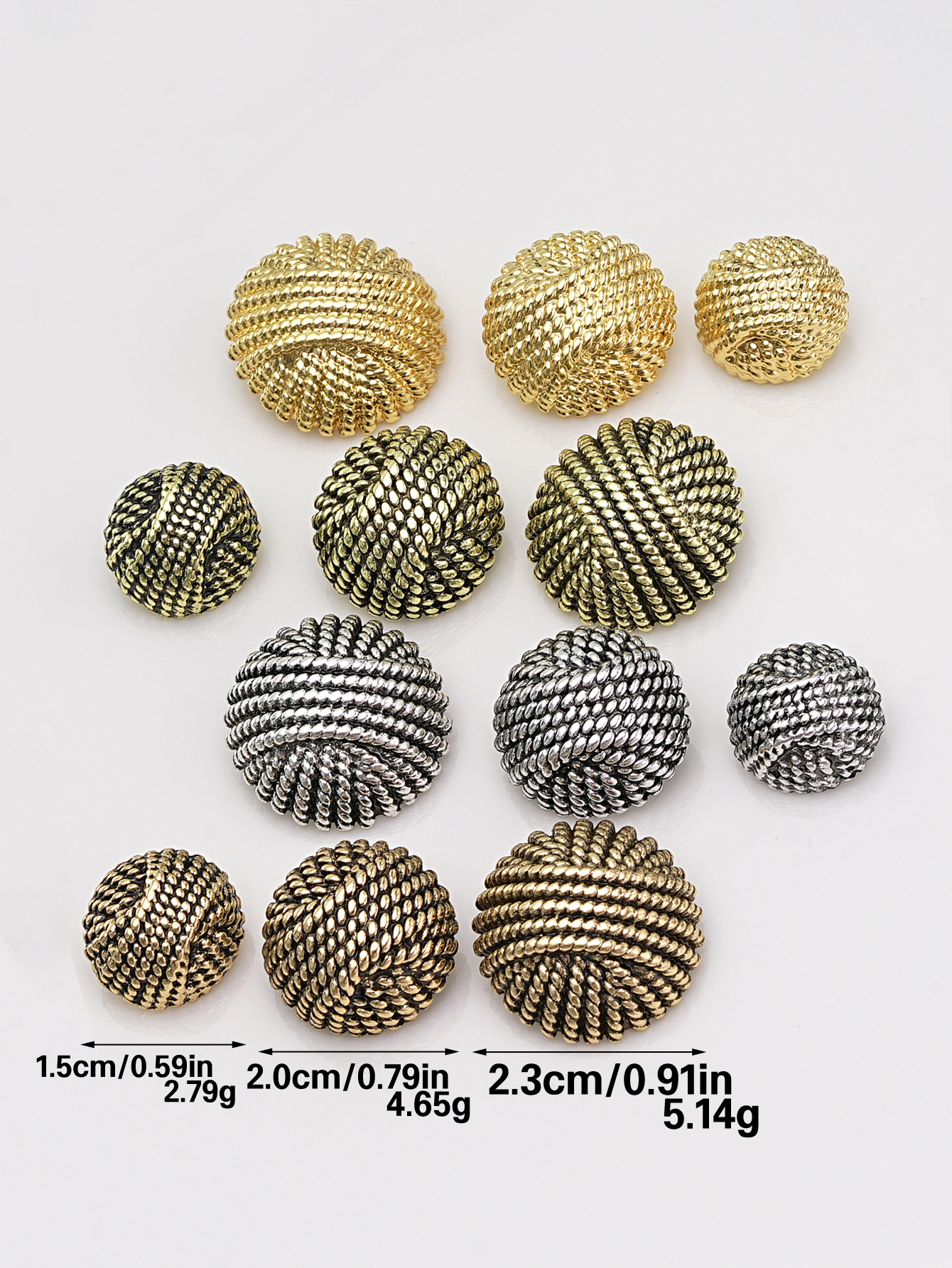 10pcs/Vintage Braided Rope Met - Button Hole Cutter ulasan dan harga